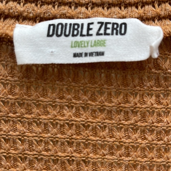 Double Zero Button Cardigan Waffle Knit size large - Picture 2 of 3